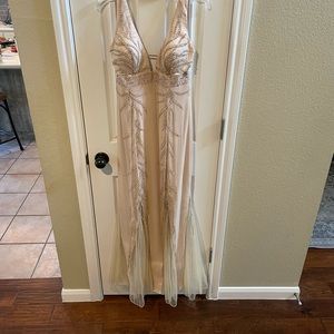 Gorgeous silk beaded evening gown